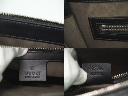 GUCCI グッチシマ レザー 2WAY ショルダーバッグ ブラック 429004