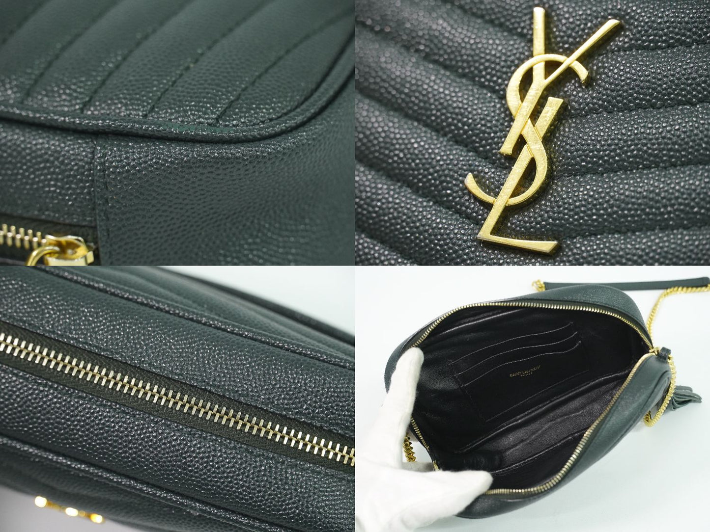 SAINT LAURENT ルー ショルダーバッグ ダークグリーン 612579