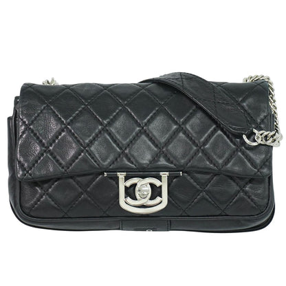 CHANEL ココマーク マトラッセ ショルダーバッグ ブラック
