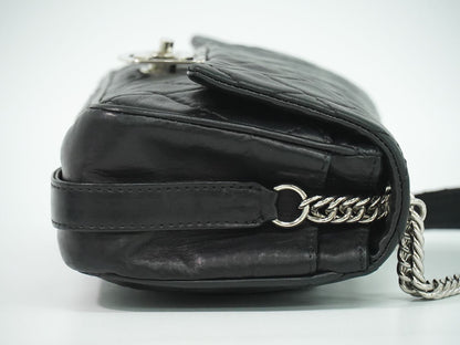 CHANEL ココマーク マトラッセ ショルダーバッグ ブラック