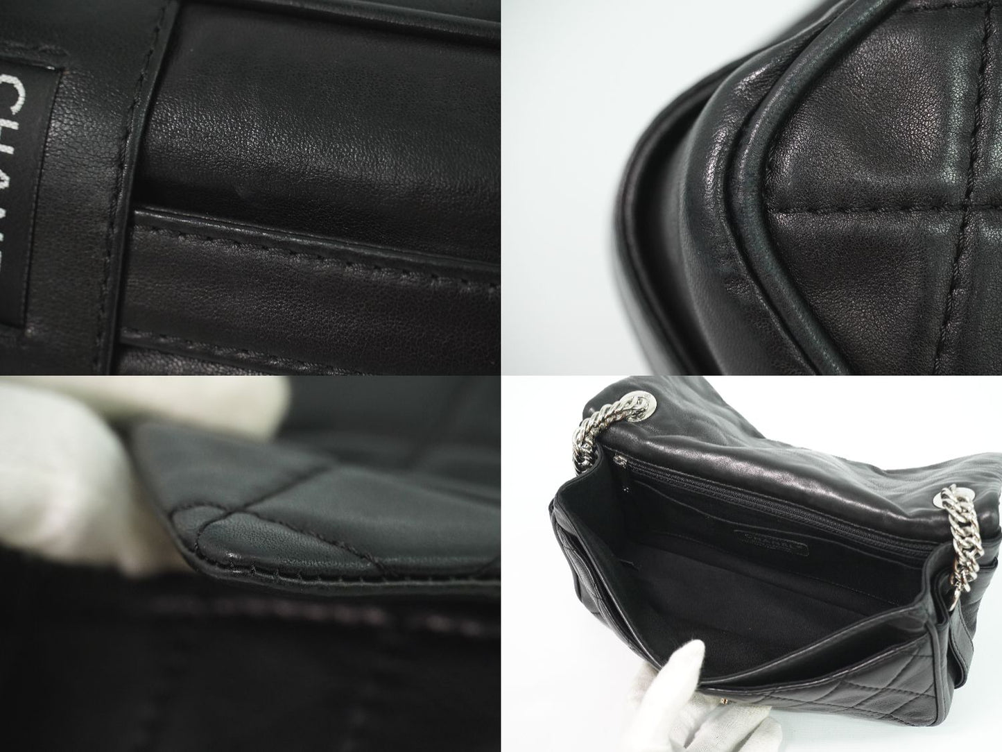 CHANEL ココマーク マトラッセ ショルダーバッグ ブラック