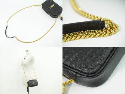 SAINT LAURENT ルー タッセル ショルダーバッグ ブラック