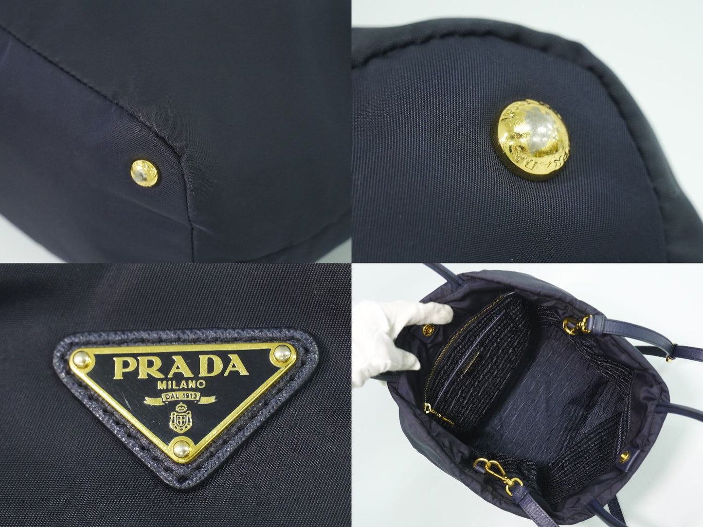 PRADA 2WAY ショルダーバッグ ネイビー BN2531