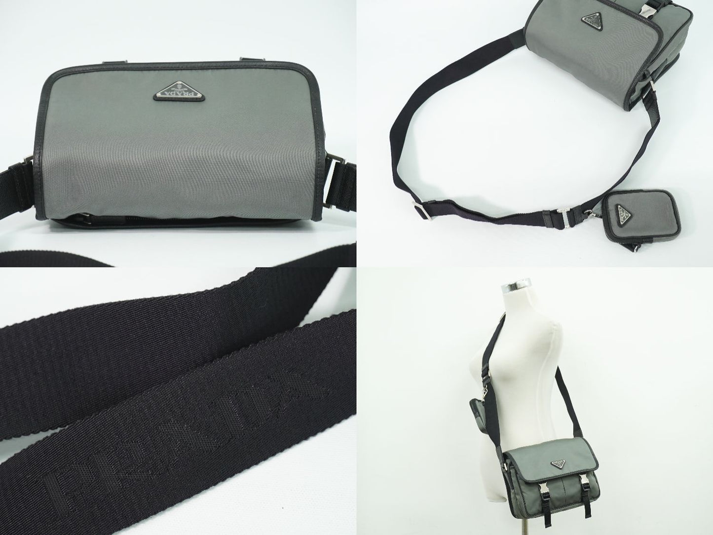 PRADA ショルダーバッグ グレー
