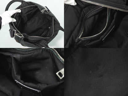 PRADA レオパード柄 2WAY ショルダーバッグ カーキ ブラック