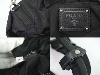 PRADA レオパード柄 2WAY ショルダーバッグ カーキ ブラック