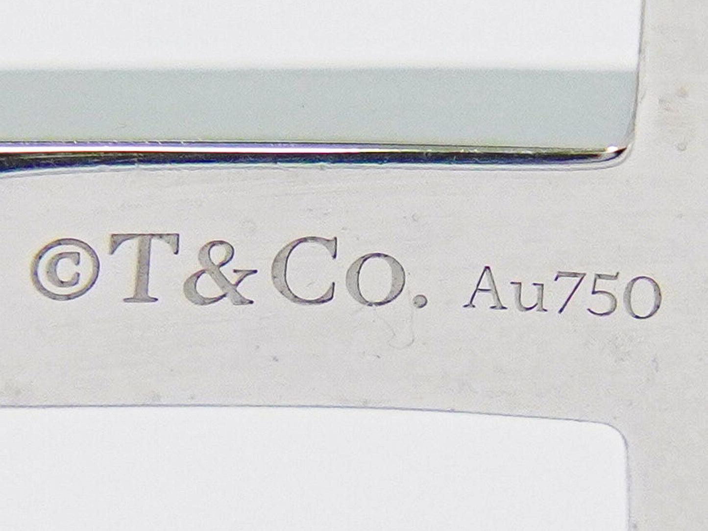 TIFFANY & Co. Tワイヤー ターコイズ ダイヤモンド 0.11ct Au 750 WG ブレスレット ブルー