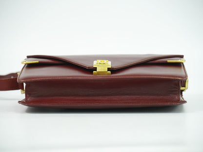 Cartier マストライン ショルダーバッグ ボルドー