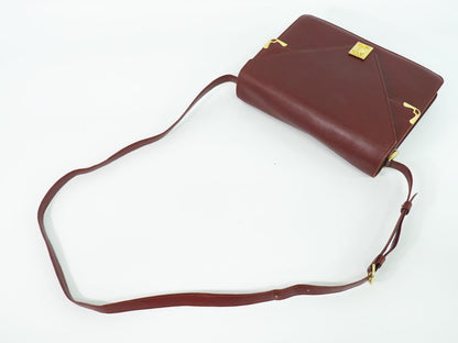 Cartier マストライン ショルダーバッグ ボルドー