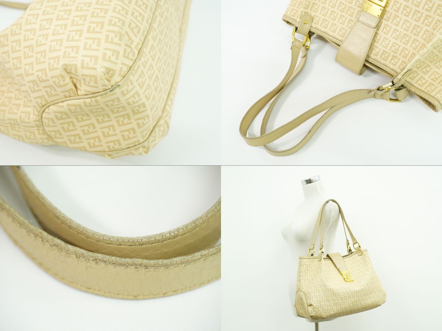 FENDI ズッキーノ ショルダーバッグ ベージュ 8BR661 – BRAND BOX by