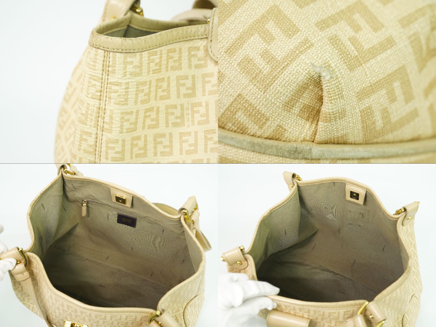 FENDI ズッキーノ ショルダーバッグ ベージュ 8BR661 – BRAND BOX by