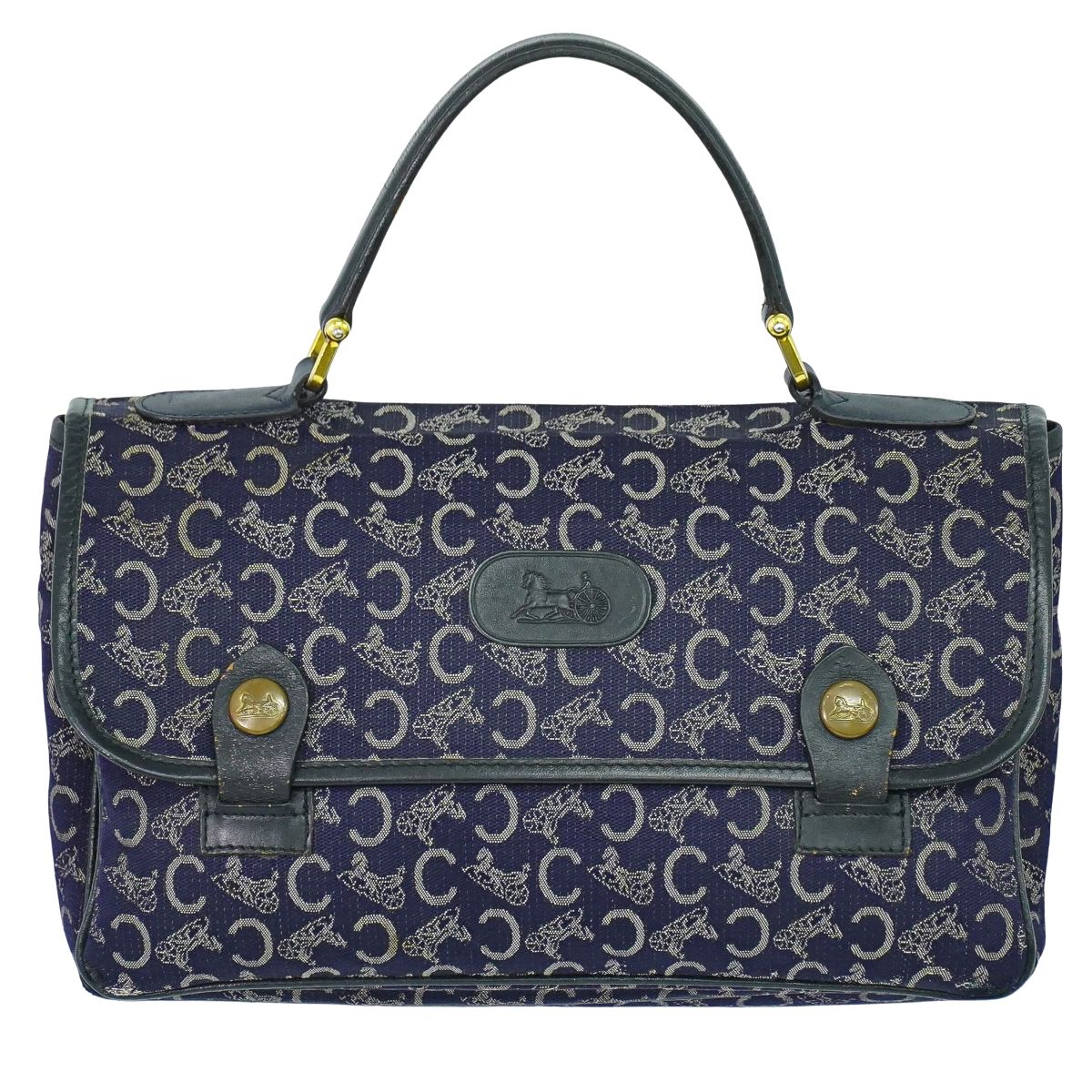 CELINE Cサルキー ハンドバッグ ネイビー