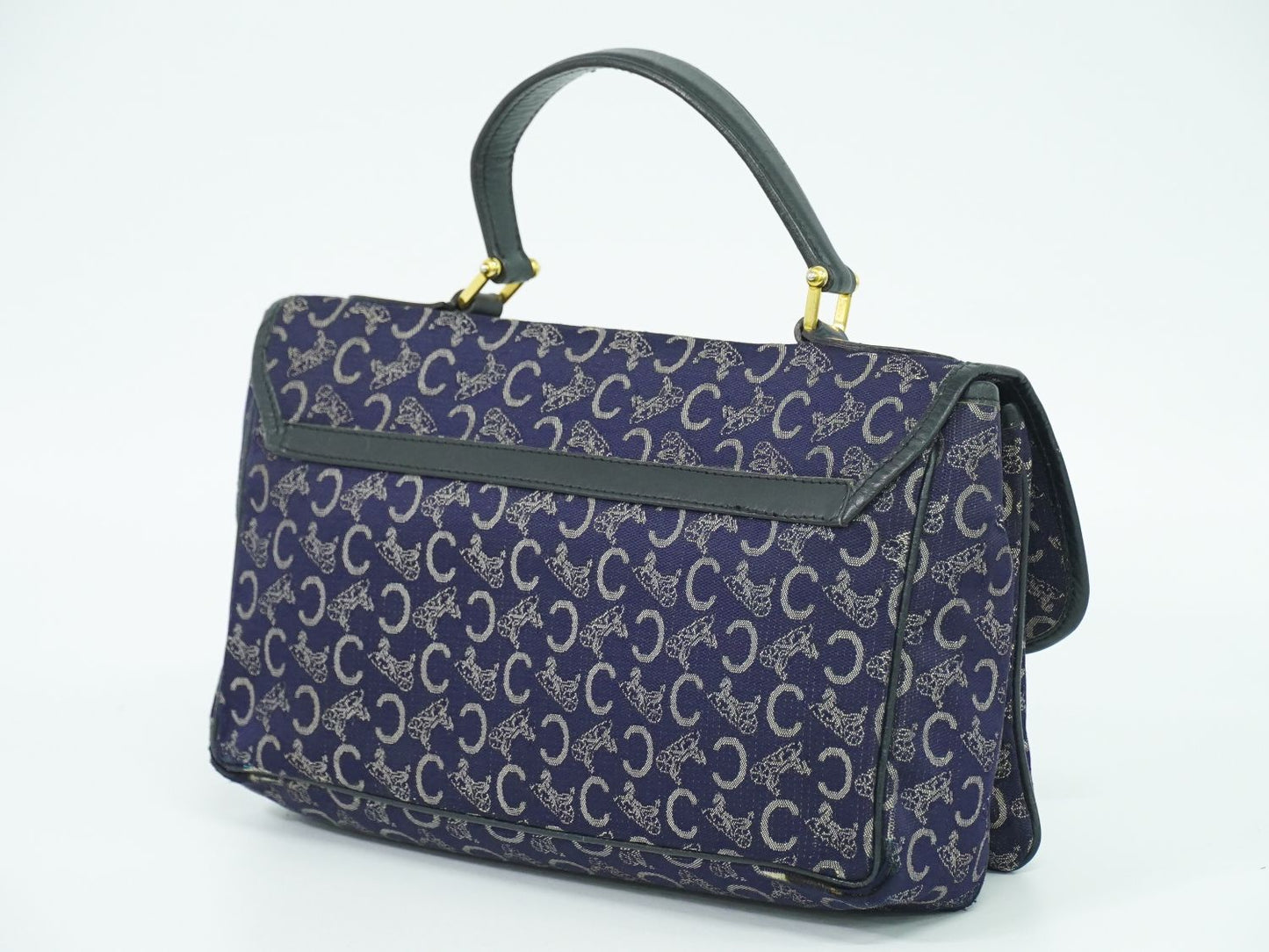 CELINE Cサルキー ハンドバッグ ネイビー