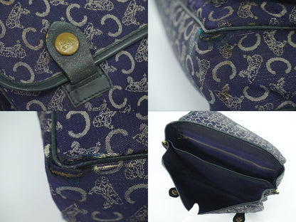 CELINE Cサルキー ハンドバッグ ネイビー