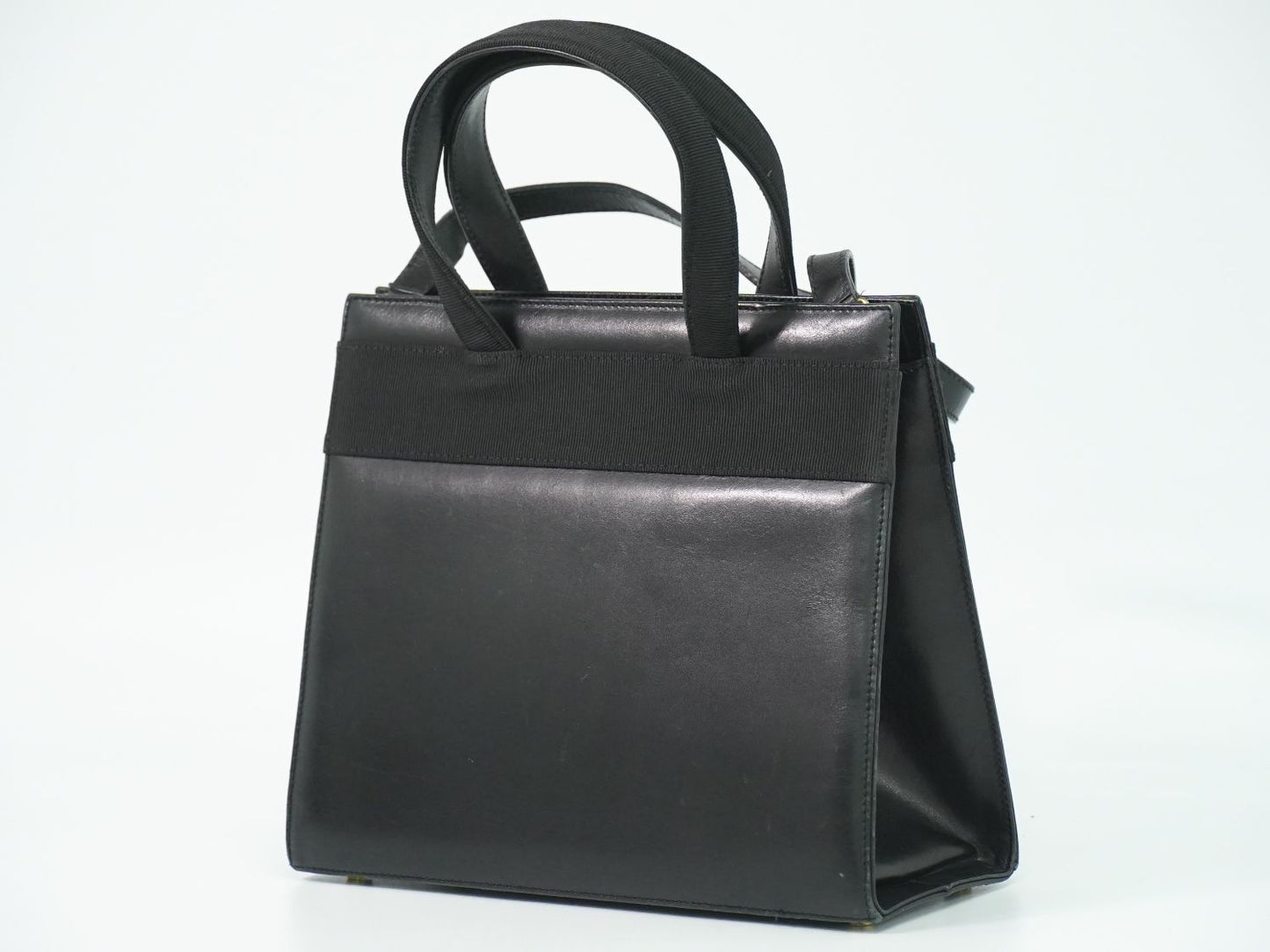 Salvatore Ferragamo ヴァラ リボン 2WAY ショルダーバッグ ブラック