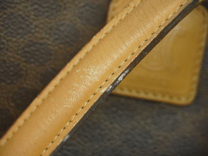 CELINE マカダム ハンドバッグ ブラウン