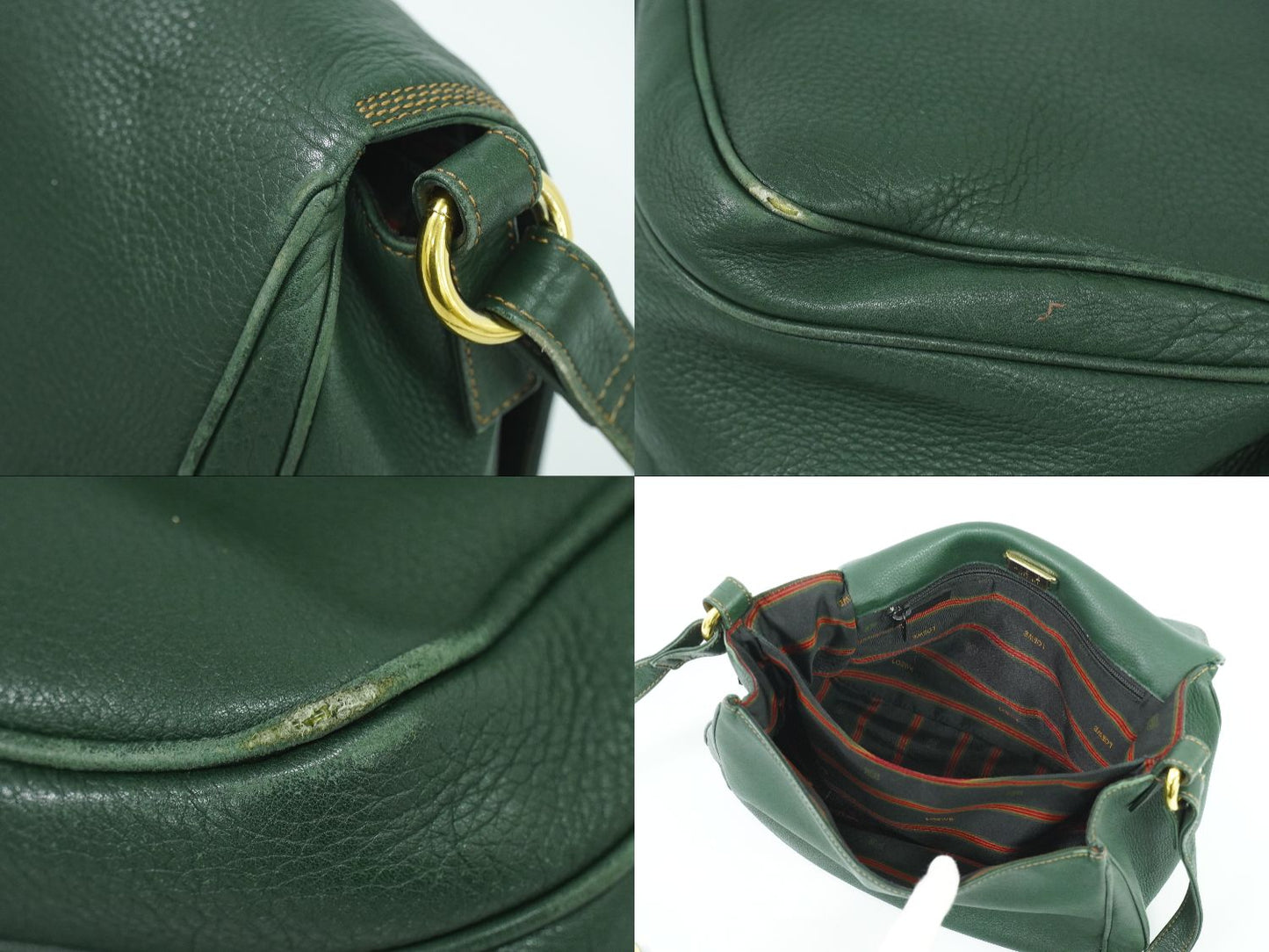 LOEWE アナグラム ショルダーバッグ グリーン