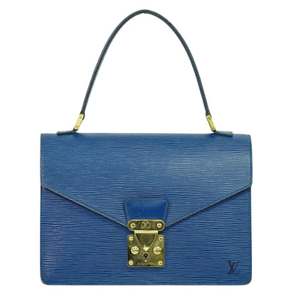 LOUIS VUITTON コンコルド エピ レザー ハンドバッグ トレドブルー M52135
