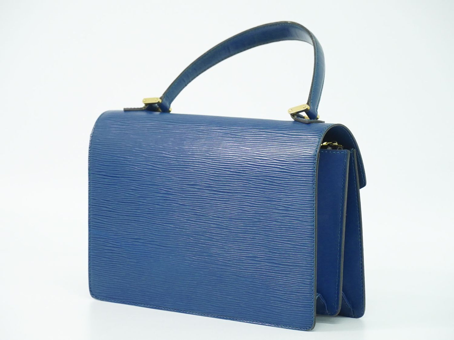 LOUIS VUITTON コンコルド エピ レザー ハンドバッグ トレドブルー M52135