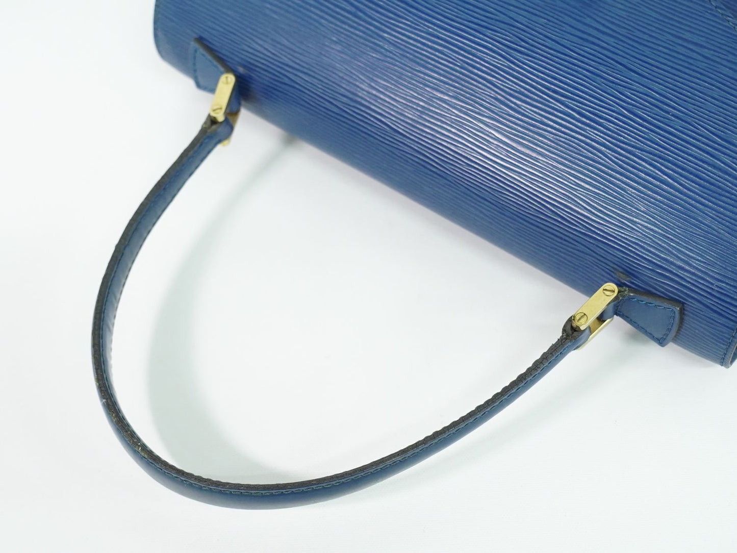 LOUIS VUITTON コンコルド エピ レザー ハンドバッグ トレドブルー M52135