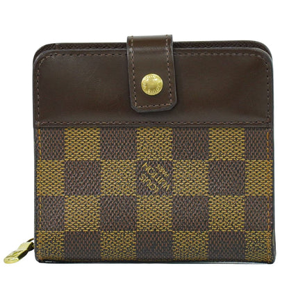 LOUIS VUITTON コンパクト ジップ ダミエ エベヌ 折財布 N61668