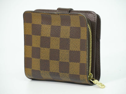 LOUIS VUITTON コンパクト ジップ ダミエ エベヌ 折財布 N61668