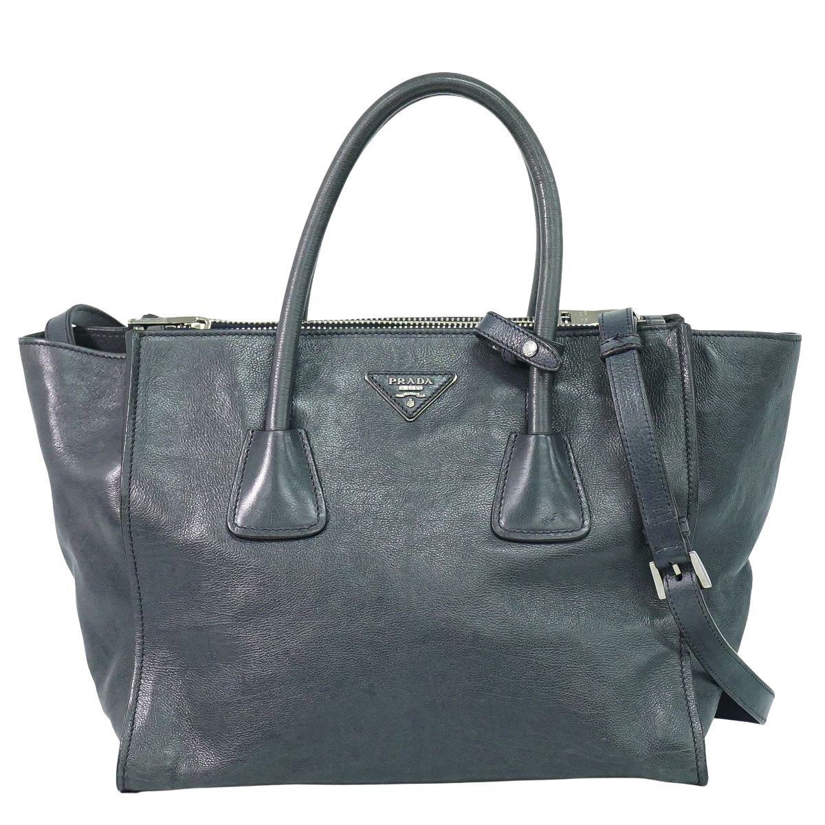 PRADA 2WAY ショルダーバッグ グレー BN2619