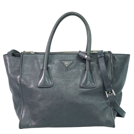 PRADA 2WAY ショルダーバッグ グレー BN2619