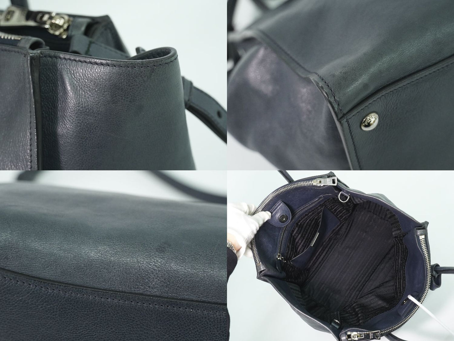 PRADA 2WAY ショルダーバッグ グレー BN2619