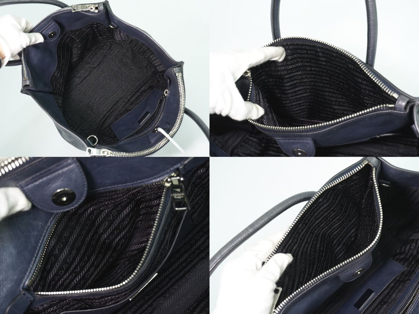 PRADA 2WAY ショルダーバッグ グレー BN2619