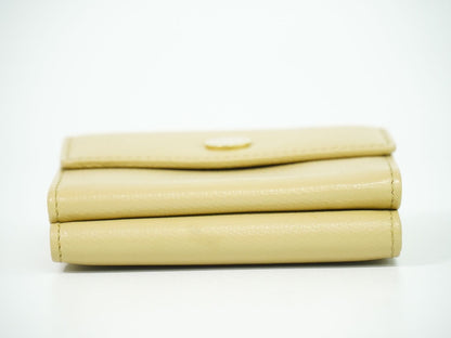 CHANEL ココマーク ココボタン 折財布 ベージュ