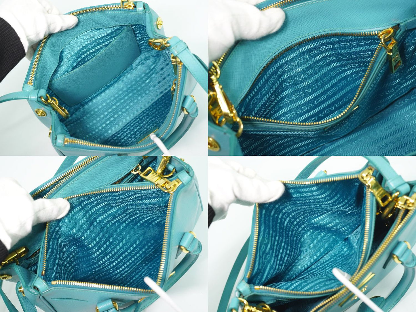 PRADA 2WAY ショルダーバッグ ターコイズブルー BN2316