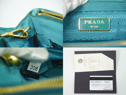 PRADA 2WAY ショルダーバッグ ターコイズブルー BN2316