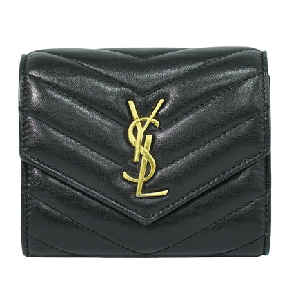 SAINT LAURENT YSL ロゴ 折財布 ブラック