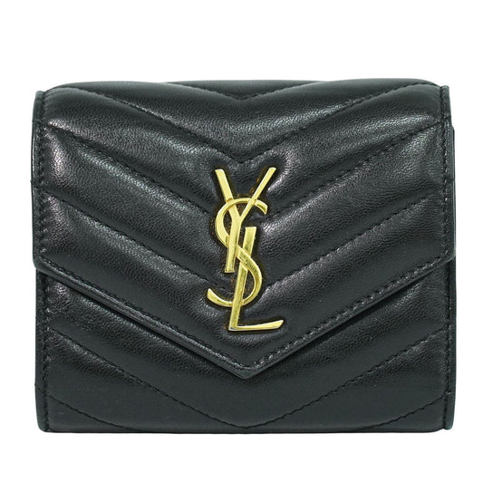SAINT LAURENT YSL ロゴ 折財布 ブラック