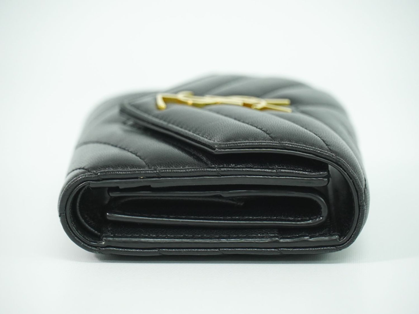 SAINT LAURENT YSL ロゴ 折財布 ブラック