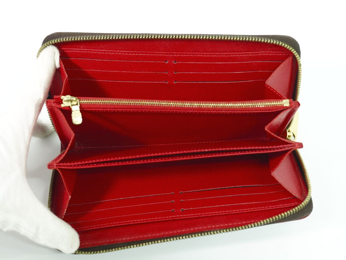 LOUIS VUITTON ジッピーウォレット スタッズ ダミエ エベヌ 長財布 N60122