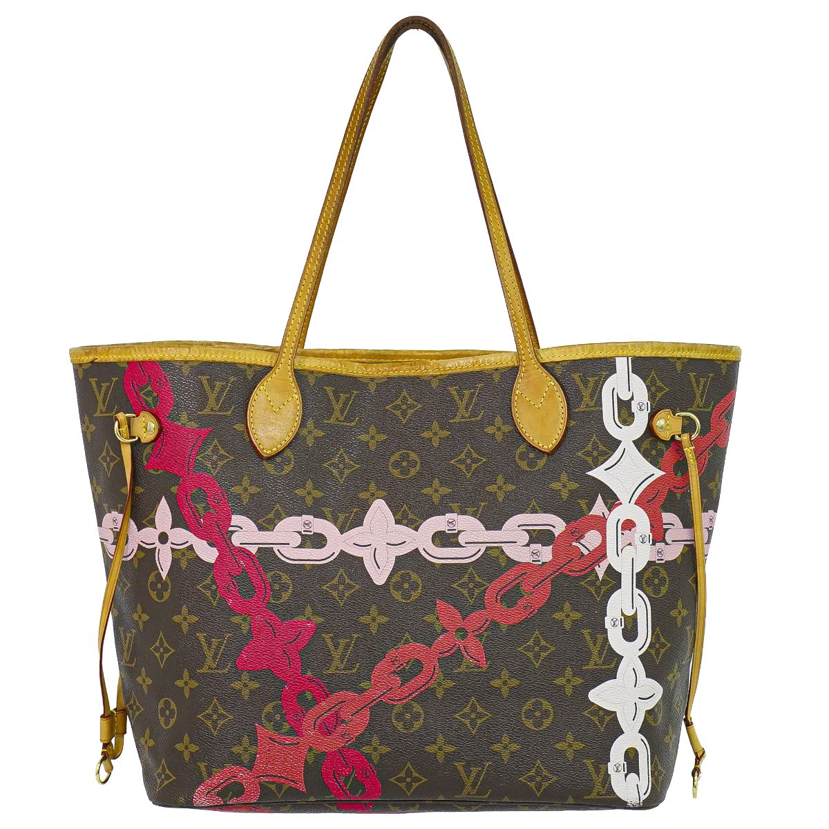LOUIS VUITTON ネヴァーフル MM モノグラム ベイ トートバッグ ブラウン ピンク系 M41991