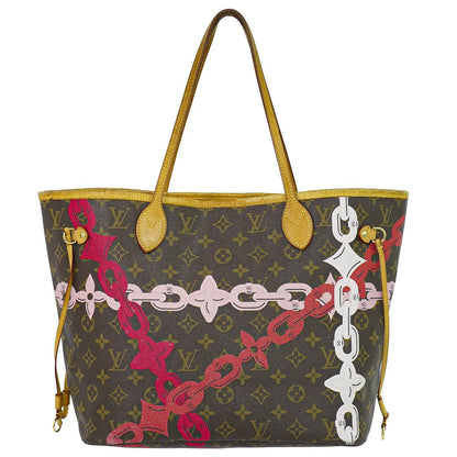 LOUIS VUITTON ネヴァーフル MM モノグラム ベイ トートバッグ ブラウン ピンク系 M41991