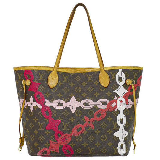LOUIS VUITTON ネヴァーフル MM モノグラム ベイ トートバッグ ブラウン ピンク系 M41991
