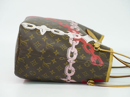 LOUIS VUITTON ネヴァーフル MM モノグラム ベイ トートバッグ ブラウン ピンク系 M41991