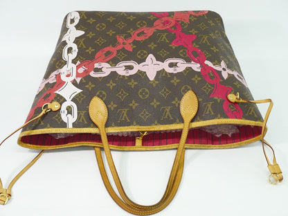 LOUIS VUITTON ネヴァーフル MM モノグラム ベイ トートバッグ ブラウン ピンク系 M41991