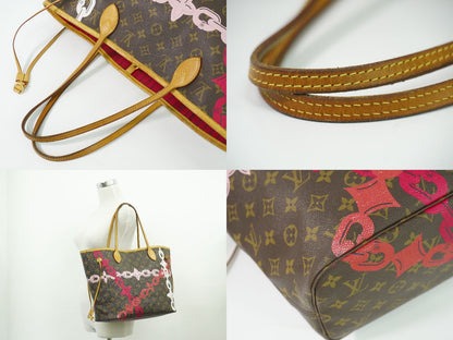 LOUIS VUITTON ネヴァーフル MM モノグラム ベイ トートバッグ ブラウン ピンク系 M41991