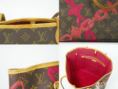 LOUIS VUITTON ネヴァーフル MM モノグラム ベイ トートバッグ ブラウン ピンク系 M41991
