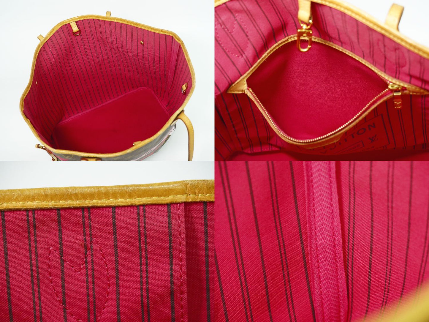 LOUIS VUITTON ネヴァーフル MM モノグラム ベイ トートバッグ ブラウン ピンク系 M41991