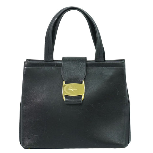 Salvatore Ferragamo ヴァラ ハンドバッグ ブラック