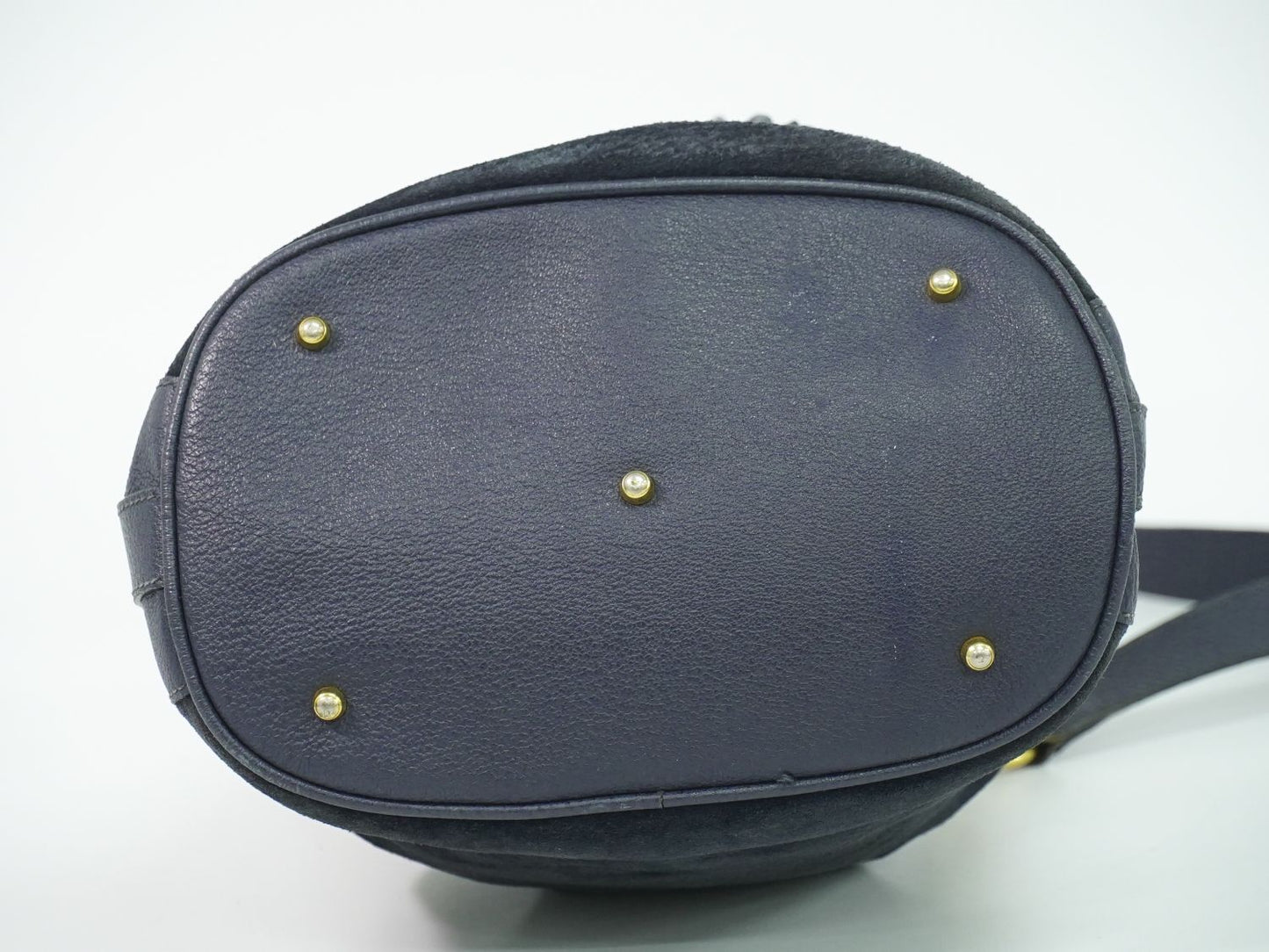 GUCCI バンブー 2WAY ショルダーバッグ ネイビー