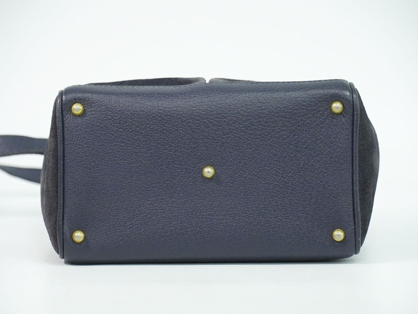 GUCCI バンブー 2WAY ショルダーバッグ ネイビー
