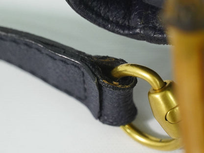 GUCCI バンブー 2WAY ショルダーバッグ ネイビー
