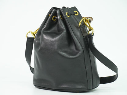 GUCCI バンブー 2WAY ショルダーバッグ ブラック